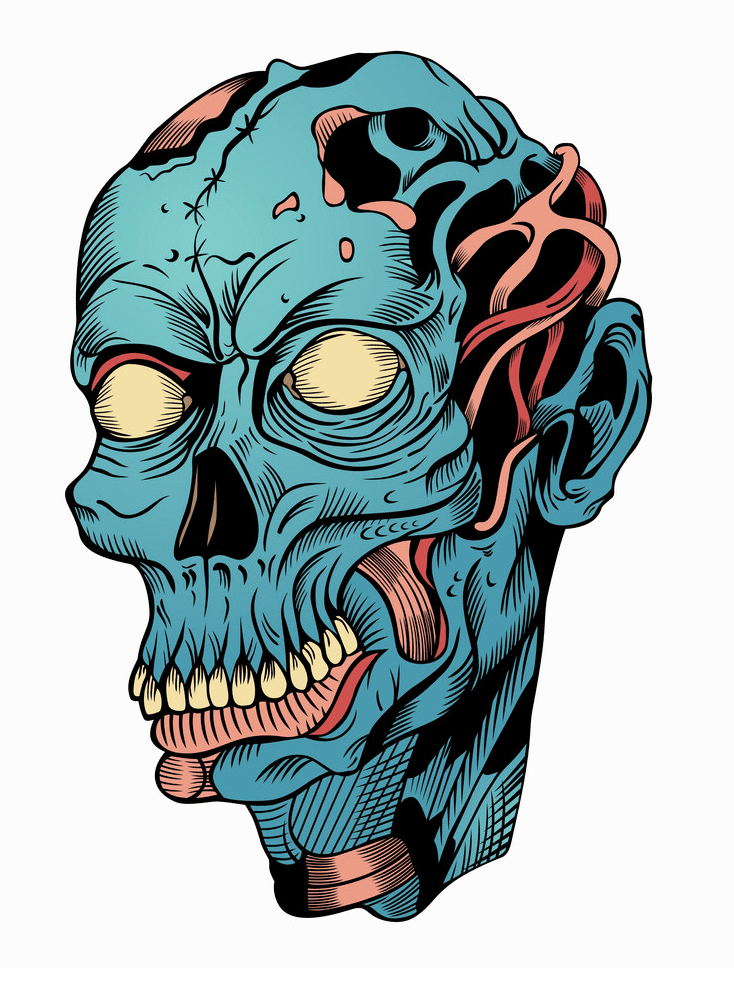 Zombie Head clipart download