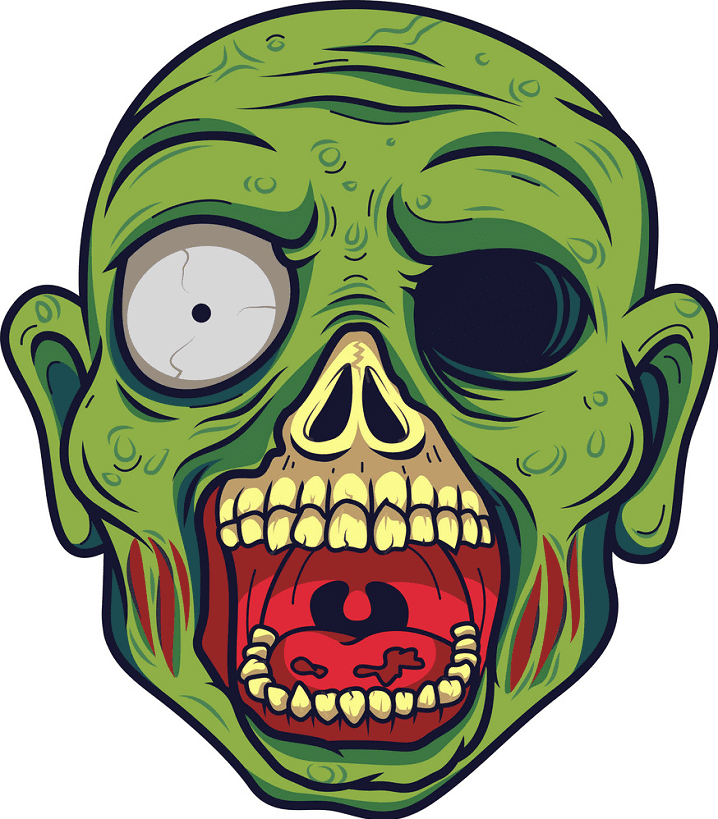 Zombie Head clipart for free