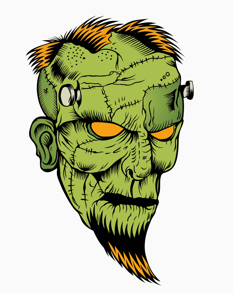 Zombie Head clipart images