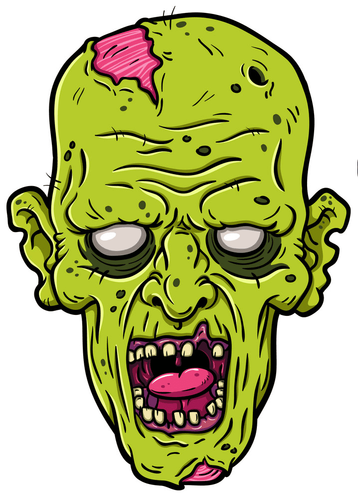 Zombie Head clipart png