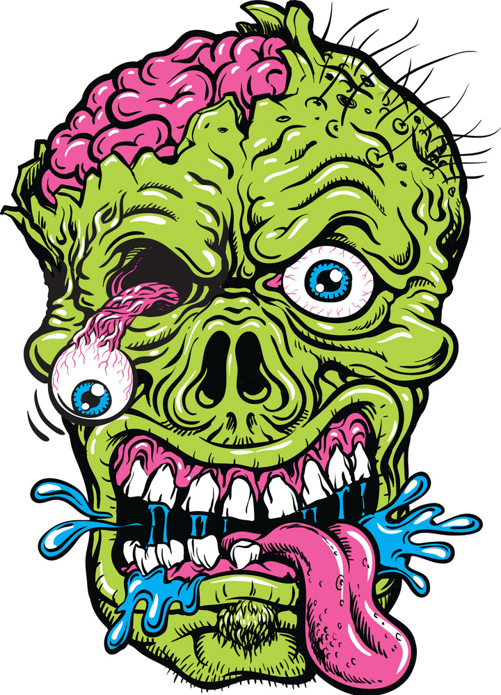 Zombie Head clipart