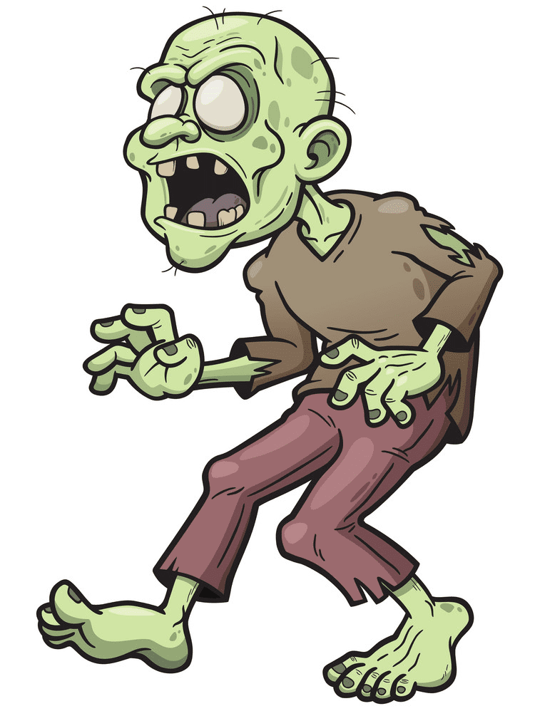 Zombie clipart for kids