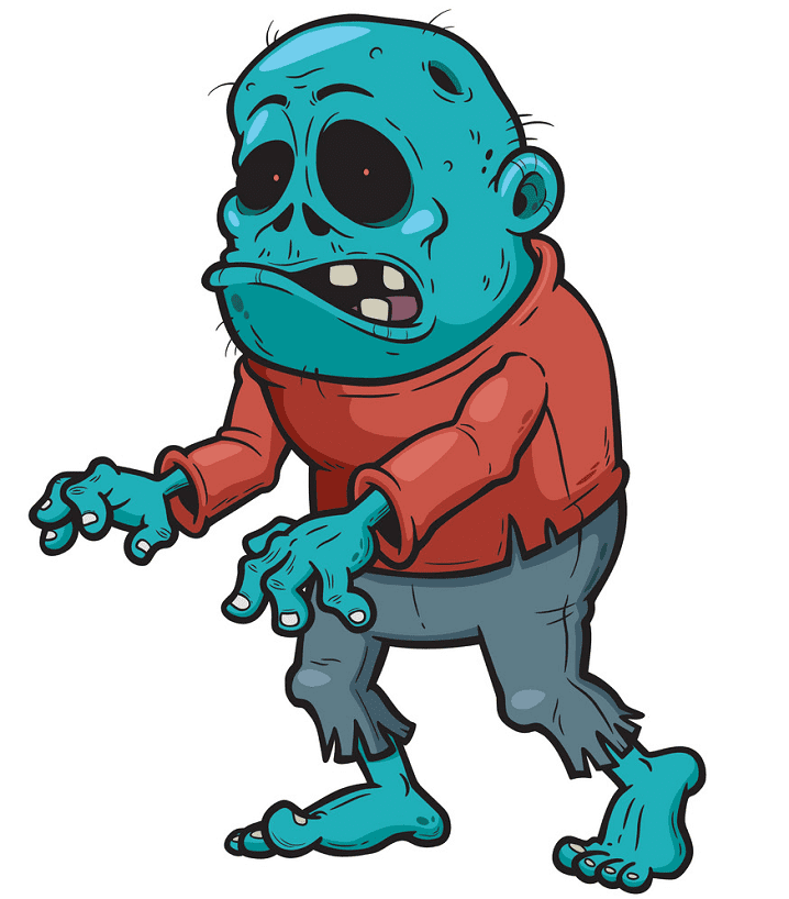 Zombie clipart free for kids