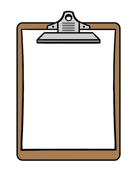 Clipboard clipart free for kids