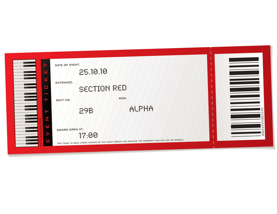 Concert Ticket clipart free