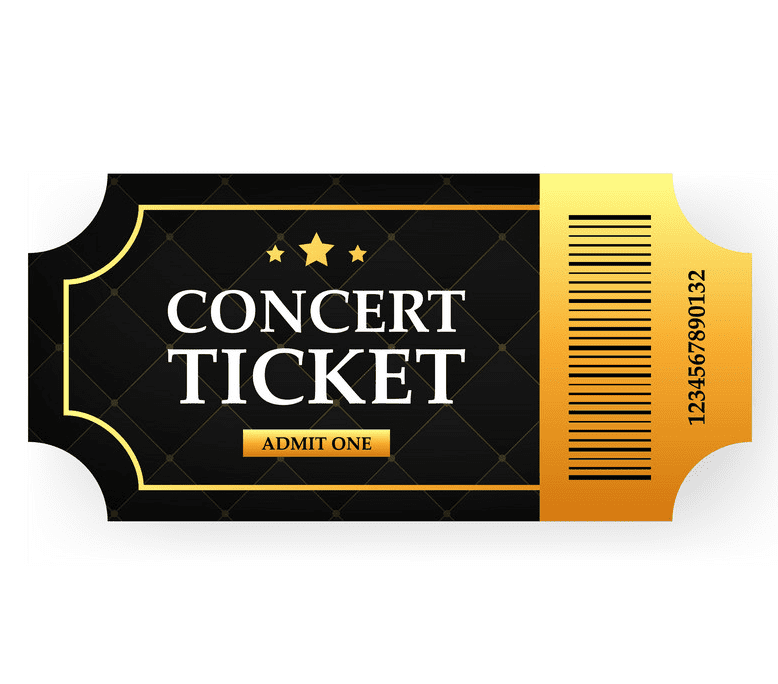 Concert Ticket clipart png
