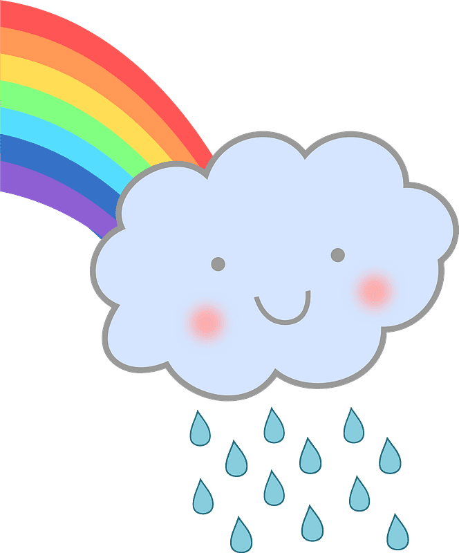 Cute Rain Cloud clipart transparent