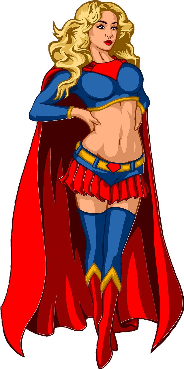 Female Superhero clipart transparent