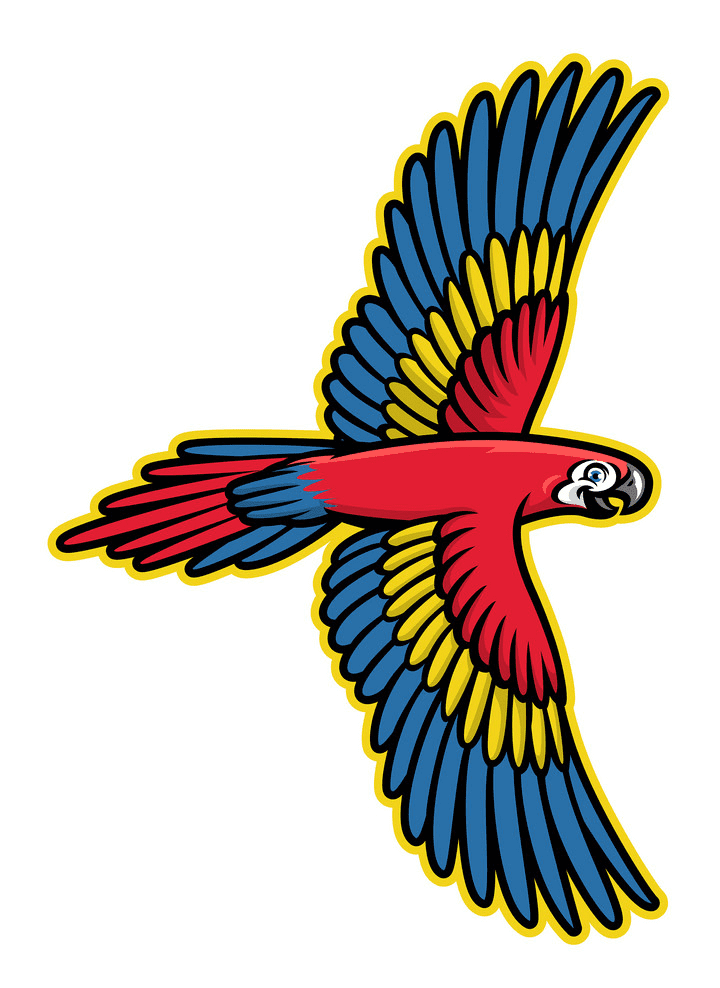 Flying Parrot clipart picture
