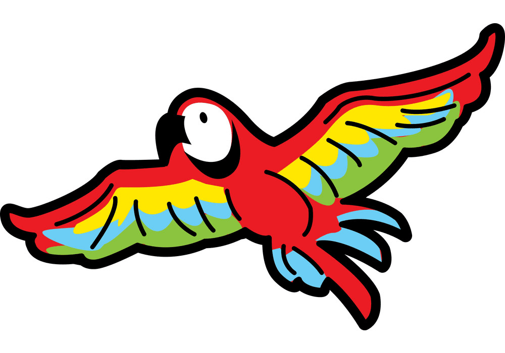 Flying Parrot clipart png