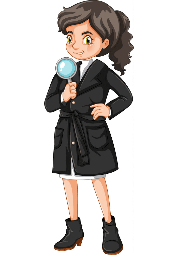Girl Detective clipart free