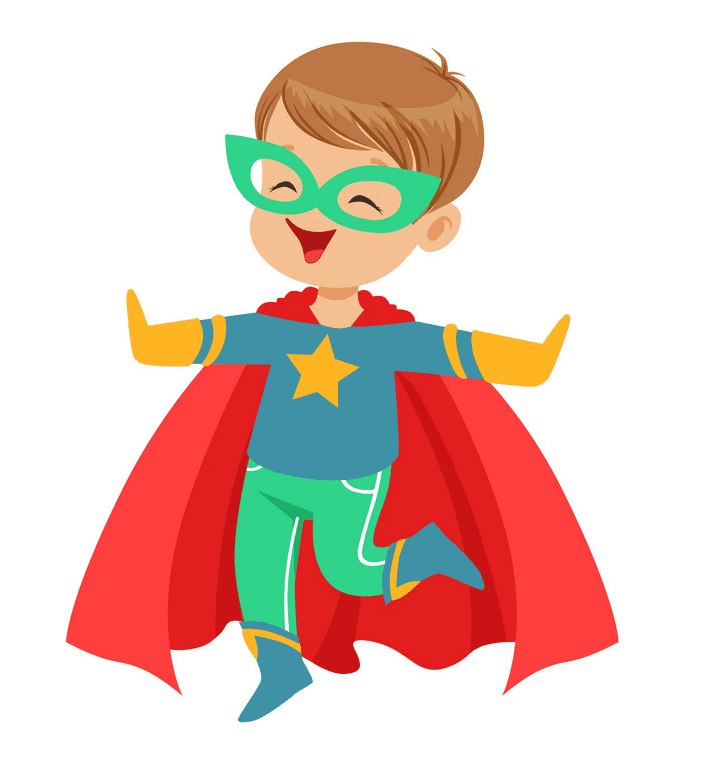 Kid Superhero clipart for free