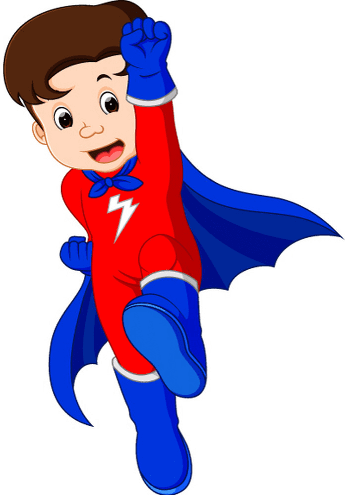 Kid Superhero clipart for kids