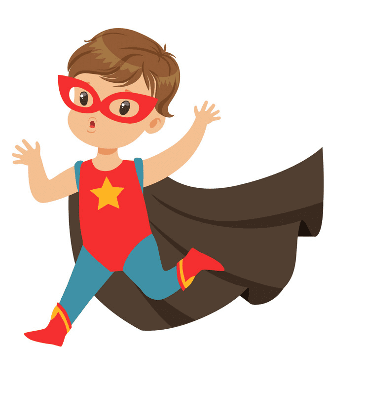 Kid Superhero clipart image