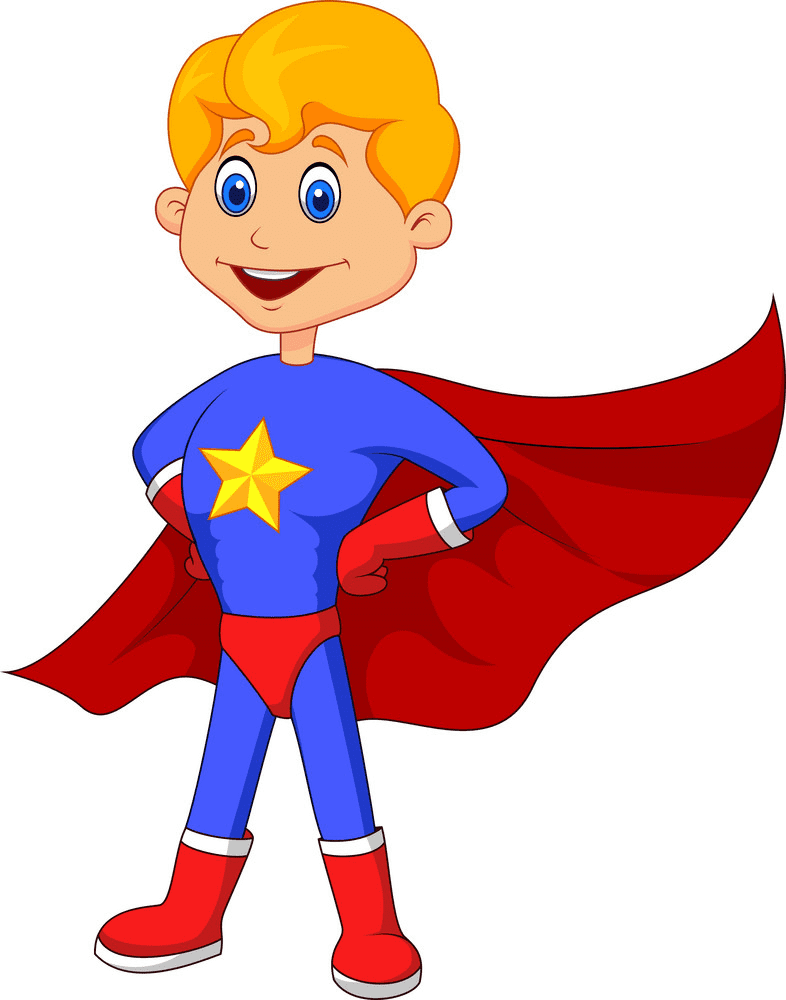 Kid Superhero clipart picture