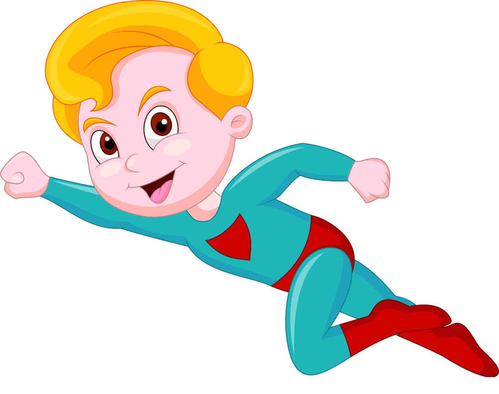 Kid Superhero clipart png free