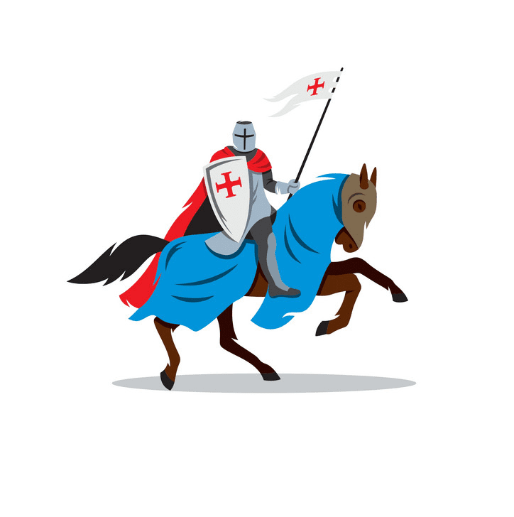 Knight on Horse clipart 1