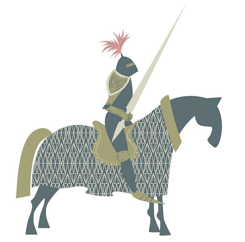 Knight on Horse clipart 2