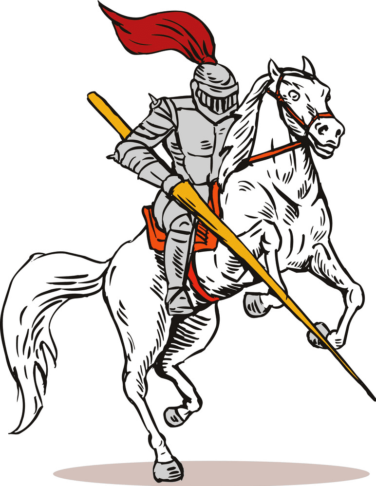 Knight on Horse clipart 3