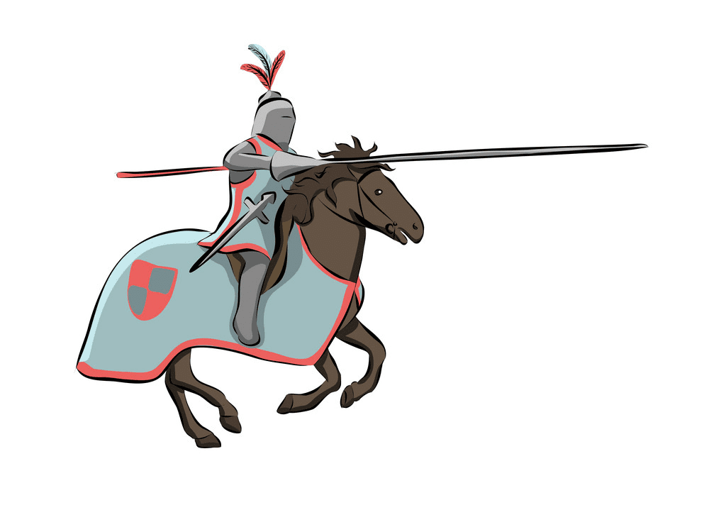 Knight on Horse clipart 7