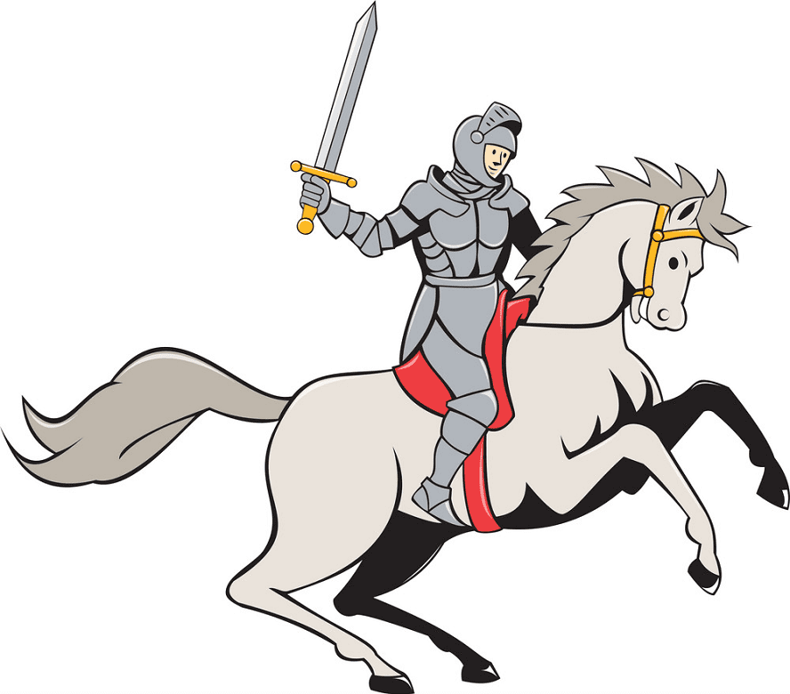 Knight on Horse clipart for kids