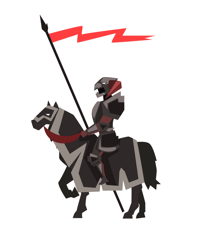 Knight on Horse clipart free for kids