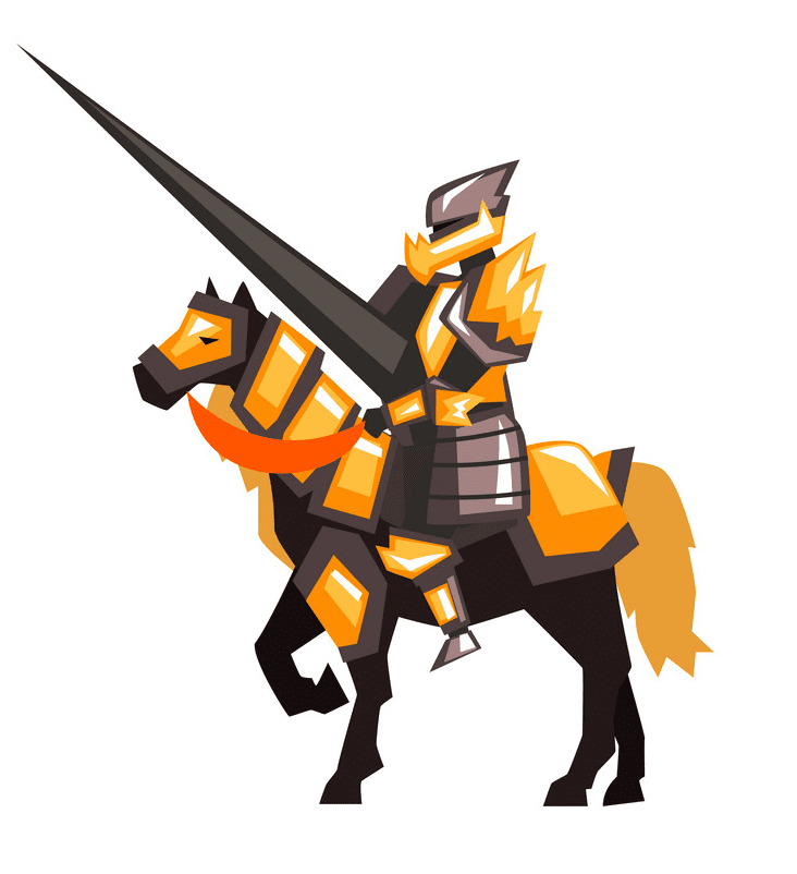 Knight on Horse clipart free image