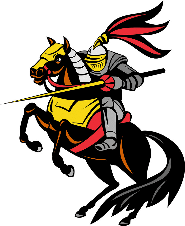 Knight on Horse clipart free images
