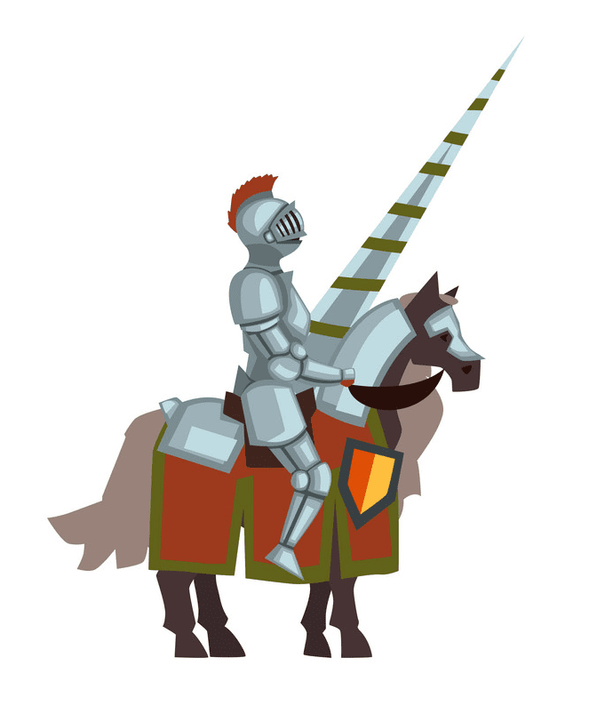 Knight on Horse clipart free