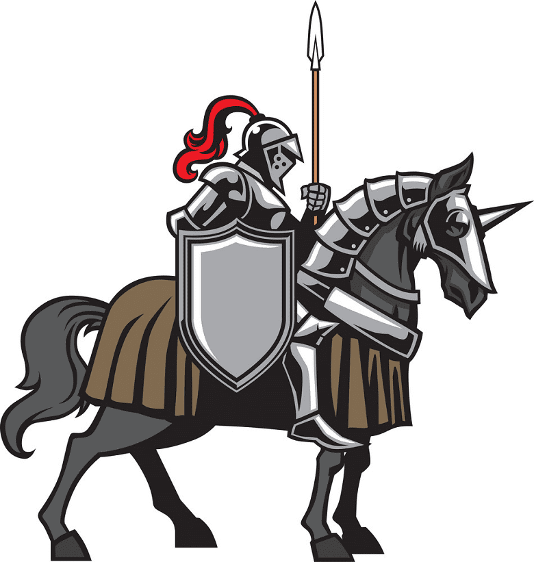Knight on Horse clipart image