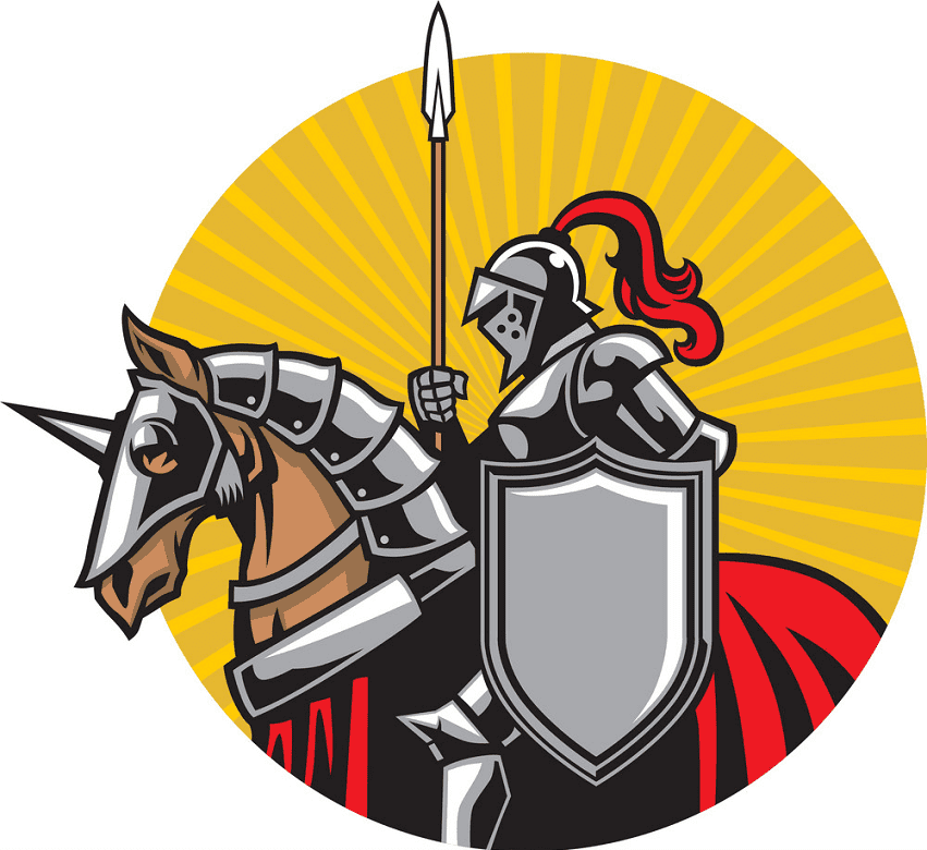 Knight on Horse clipart png free