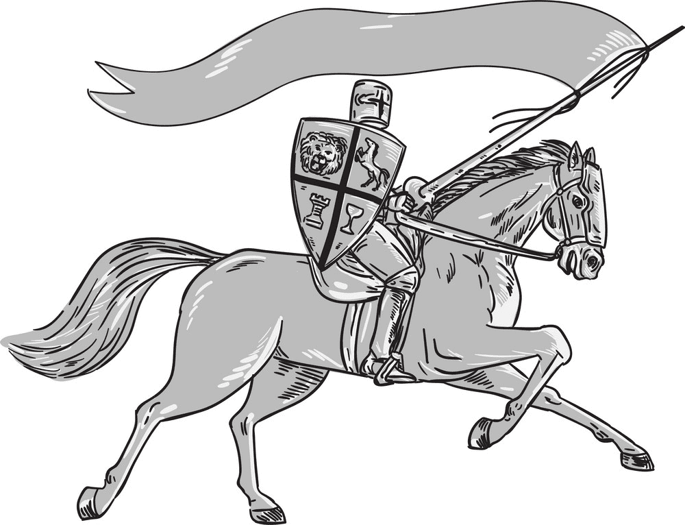 Knight on Horse clipart png images
