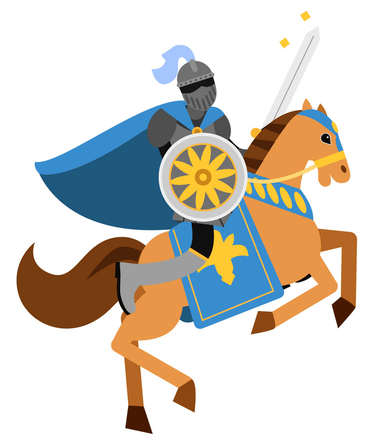Knight on Horse clipart png