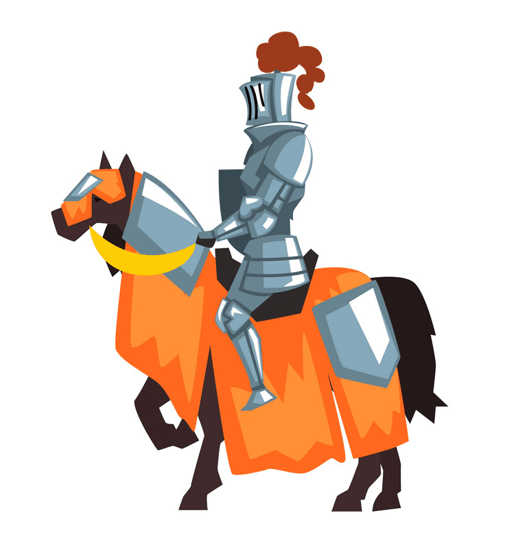 Knight on Horse clipart