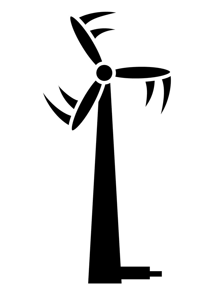 Modern Windmill clipart for free