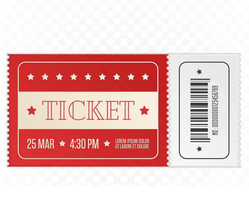 Movie Ticket clipart for free