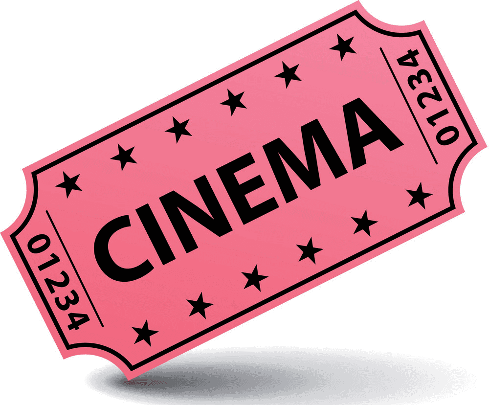 Movie Ticket clipart for kids