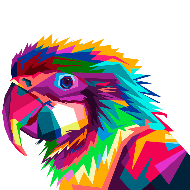 Parrot clipart transparent background 6