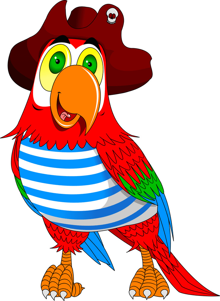Pirate Parrot clipart for free