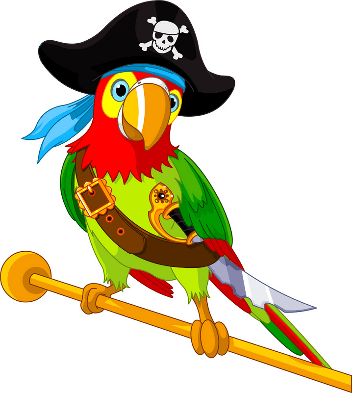 Pirate Parrot clipart free