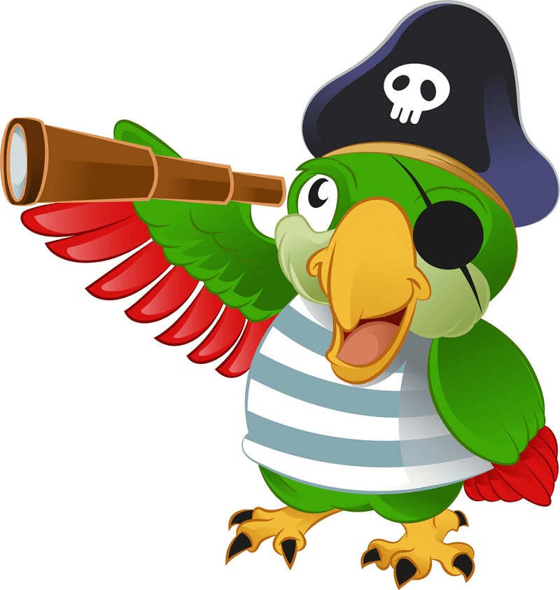 Pirate Parrot clipart
