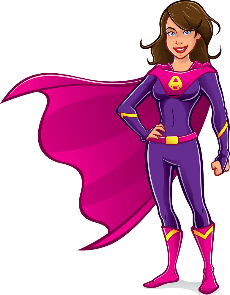 Superhero Girl clipart for free