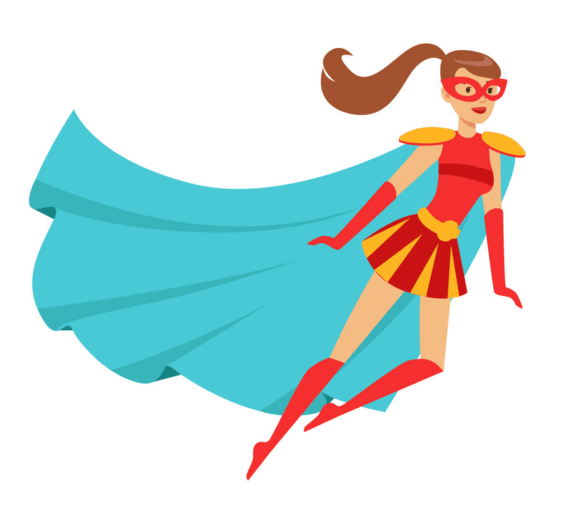 Superhero Girl clipart for kid