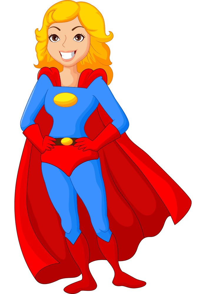 Superhero Girl clipart free