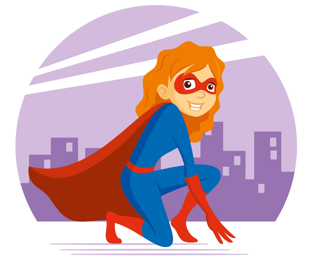 Superhero Girl clipart png free