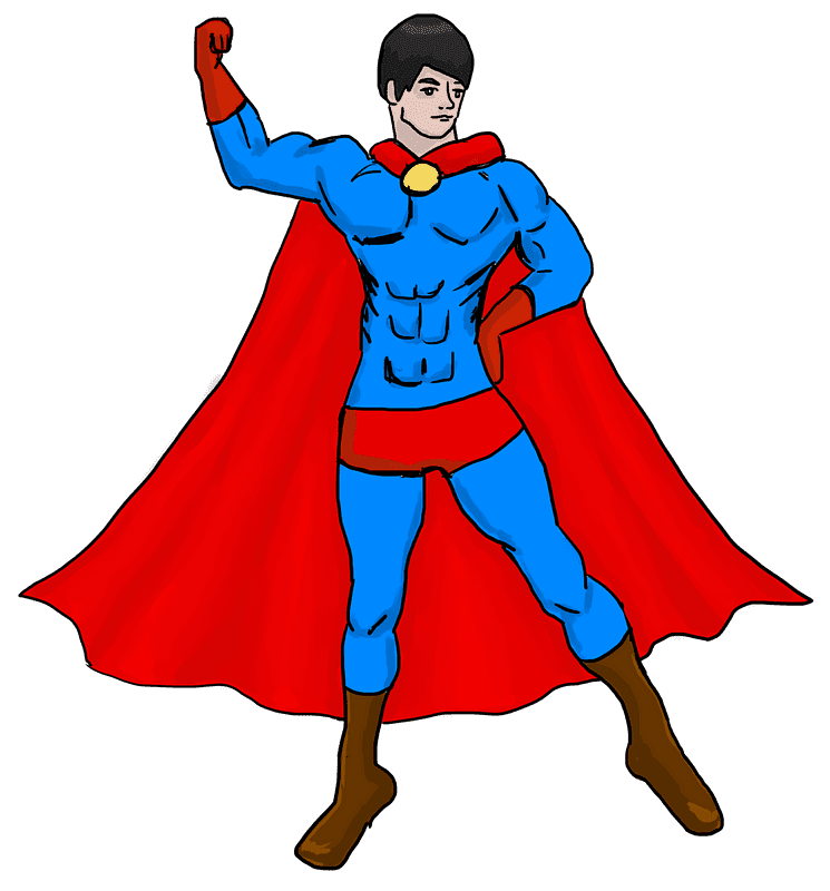 Superhero clipart transparent background 4