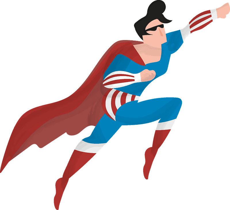 Superhero clipart transparent background 5