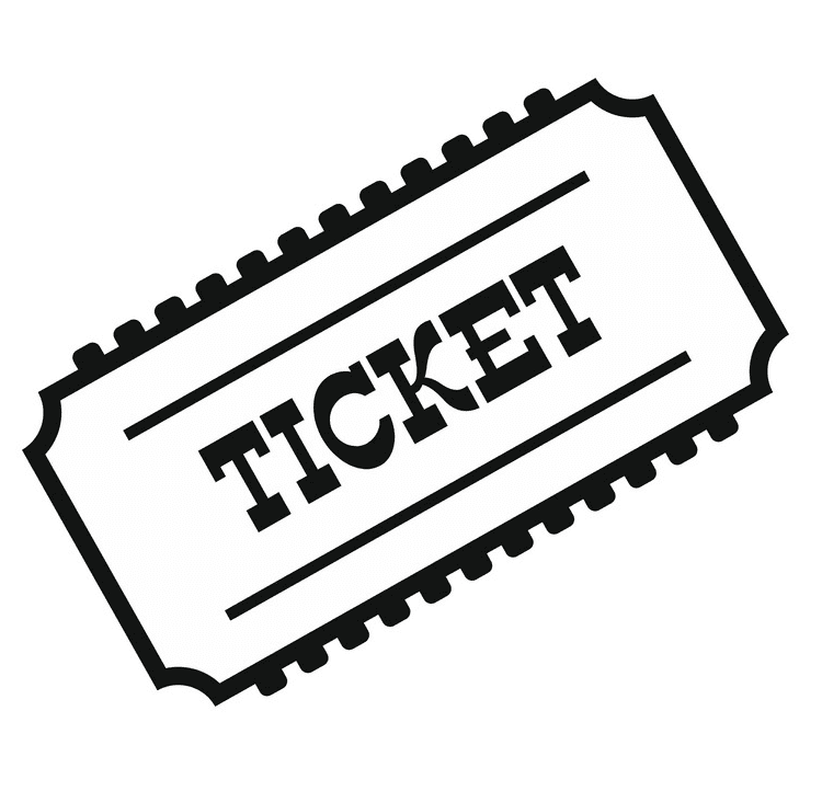 Ticket clipart free for kids