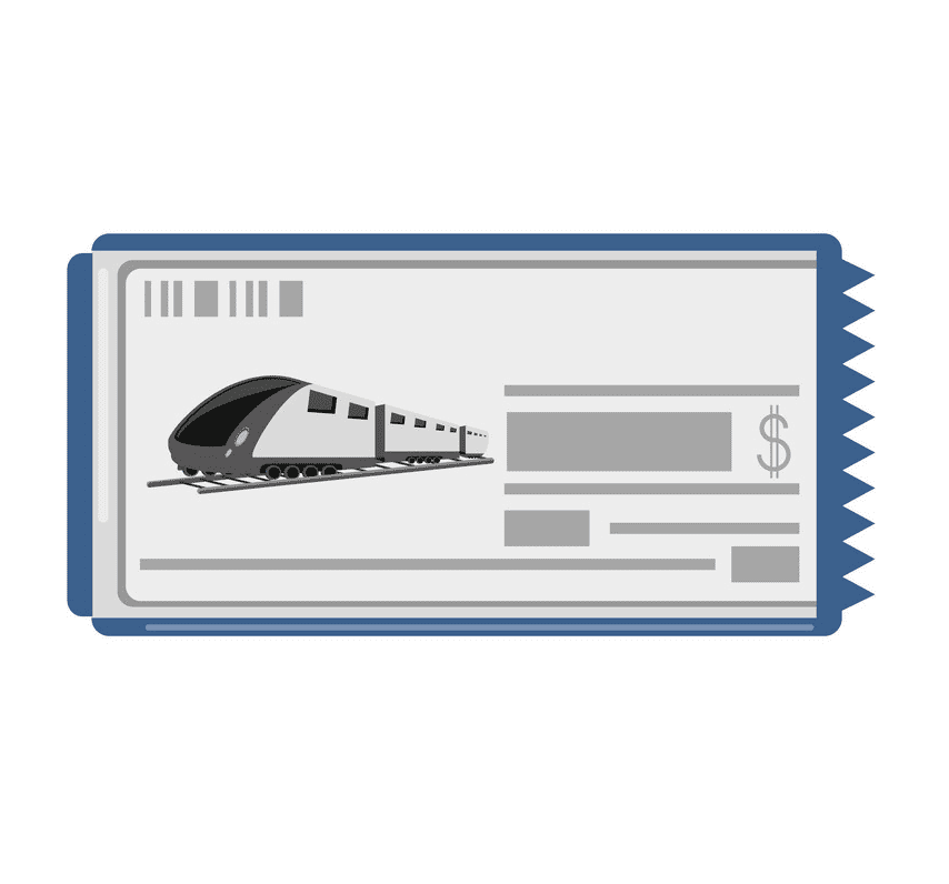 Train Ticket clipart for free
