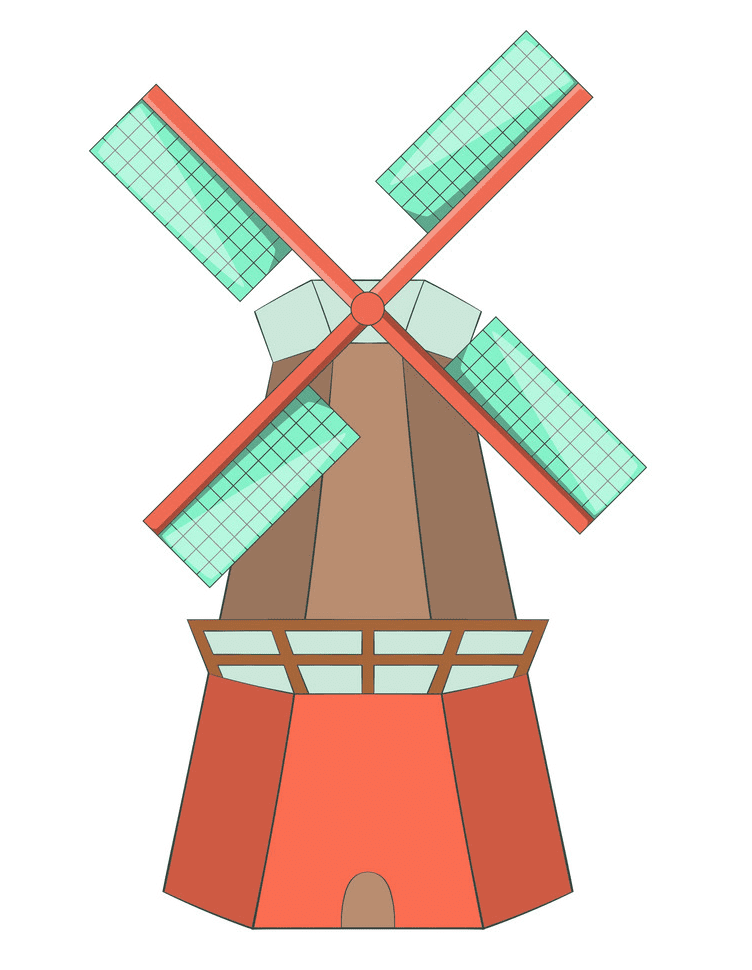 Windmill clipart 4